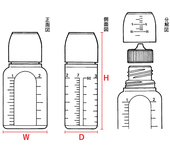 3型投薬瓶図面